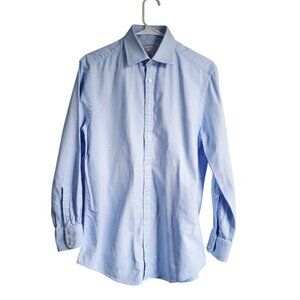 Charles Tyrwhitt Extra Slim Fit 100% Cotton Baby Blue  Dress Shirt 15 1/2 32 in